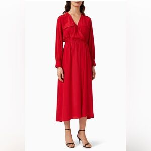 MARELLA Vibrant Red Long Sleeve Dress